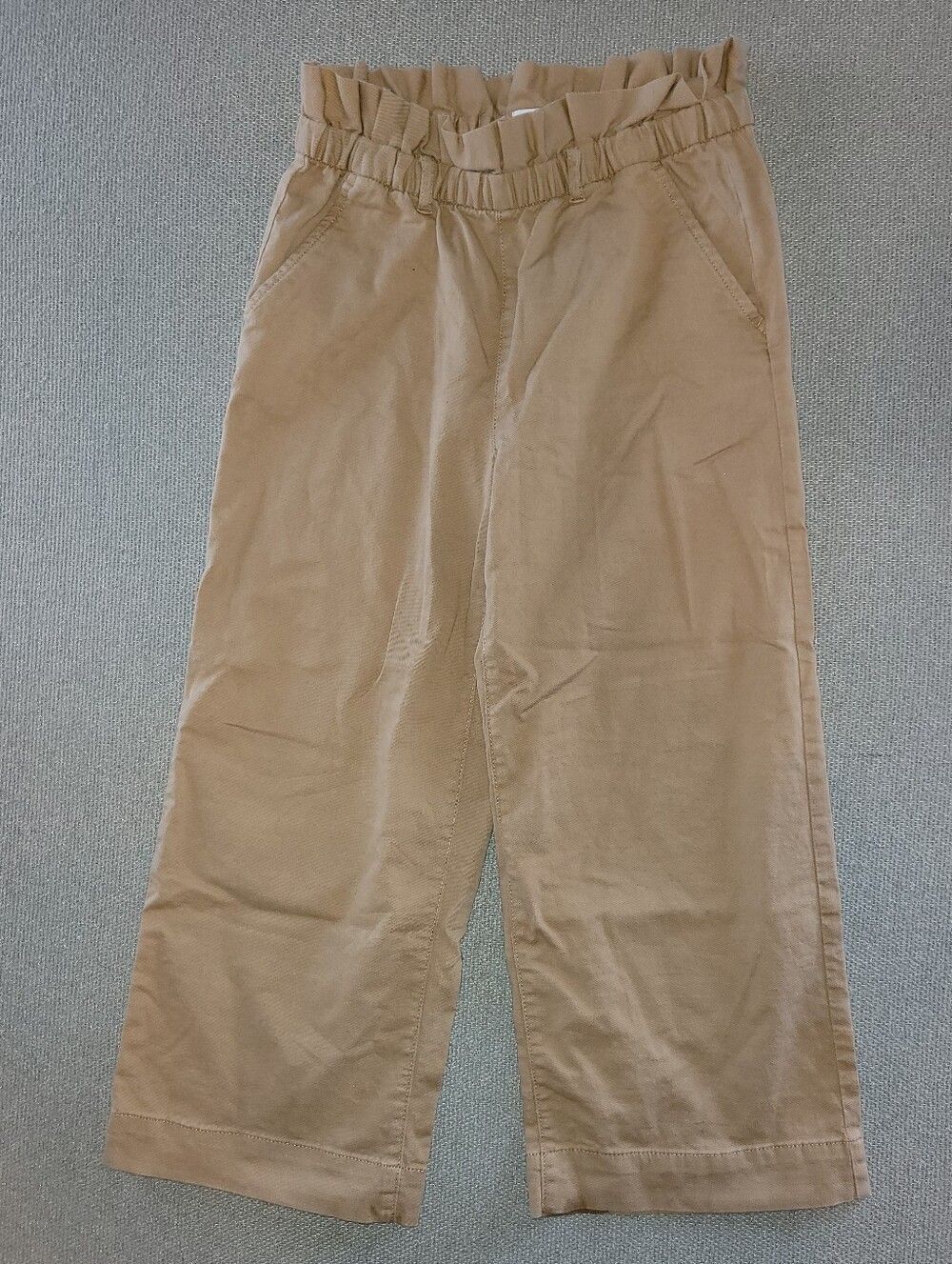 GAP Kids Size 10 Tan Paperbag Waist Wide-Leg Pants
